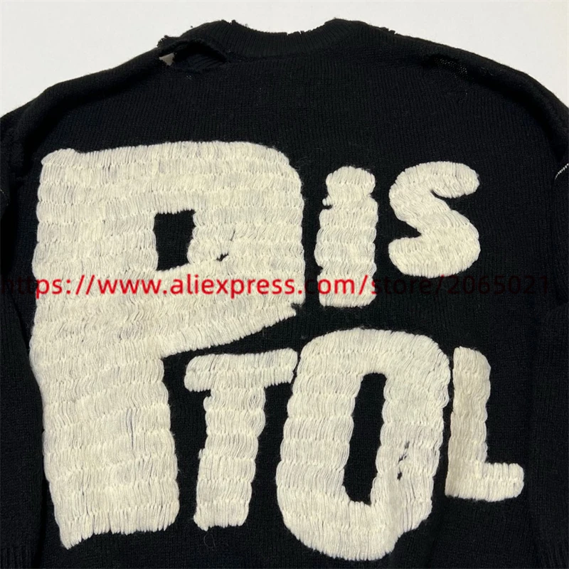 Maglione Black Hole SAINT Pistols Uomo Donna Felpe in maglia girocollo versione superiore 1:1