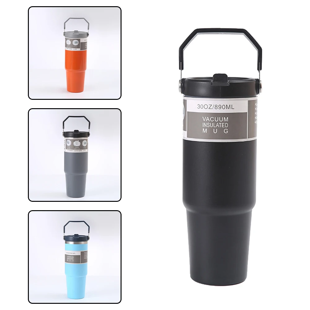 890ml Ultra Large Capacity Insulated Cup 304 Stainless Steel Insulated Cup Cold Insulated Outdoor Portable Ice Cream Cup