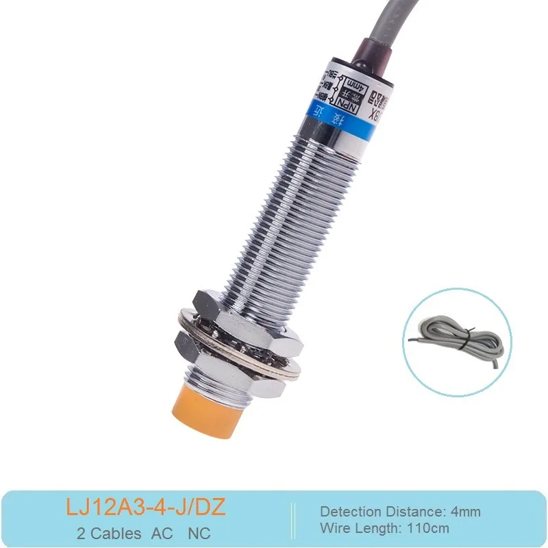 M12 Inductive Proximity Sensor Switch LJ12A3-4-J/DZ  AC220V NC Detection Switch