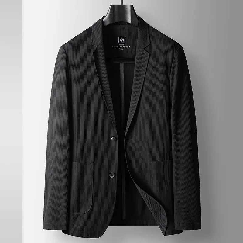 

Мужской повседневный деловой модный однотонный простой базовый костюм, пиджаки, новая мода, мужское однобортное пальто с длинными рукавами, верхняя одежда
