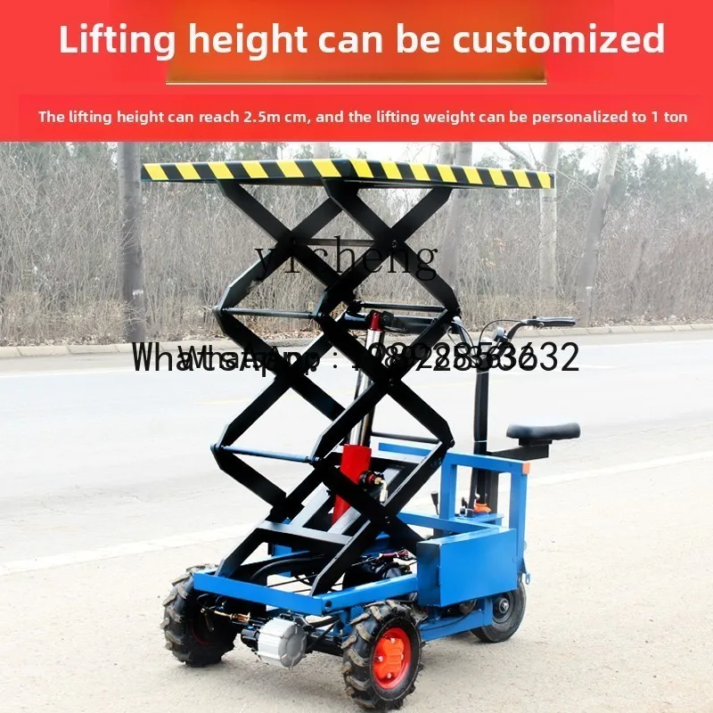 A1 electric flatbed truck hydraulic lifting platform lift greenhouse market truck pulling goods farm trolley