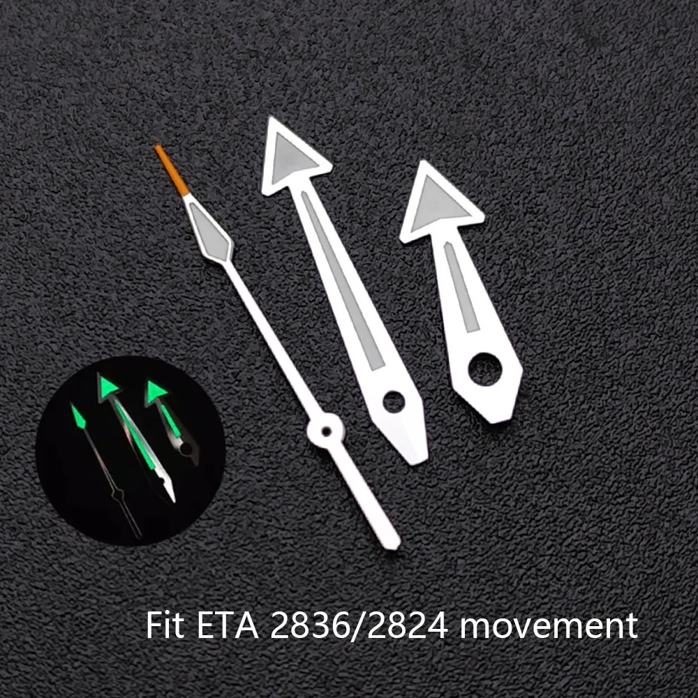 عالية الجودة 9.4*13*17 مللي متر SeaMaster 007 ساعة الأيدي مضيئة الأيدي صالح NH35 NH36 ETA 2836 2824 ميوتا 8205 8215 حركة #6