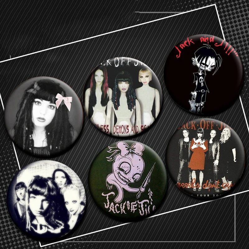 Black Eight Jack Off Jill Vintage Soft Button Pin Humid Teenage Mediocrity Brooch Retro Music Band Aesthetic Badge for Bag Decor