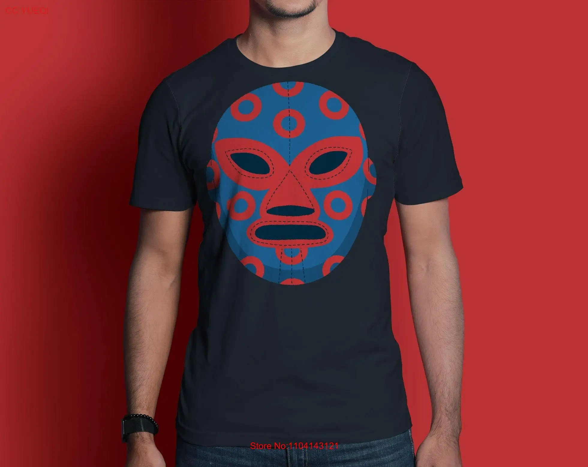 Phish Fishman Donut Luchador Mask تي شيرت Fan LoT Mexico Band بأكمام طويلة أو قصيرة