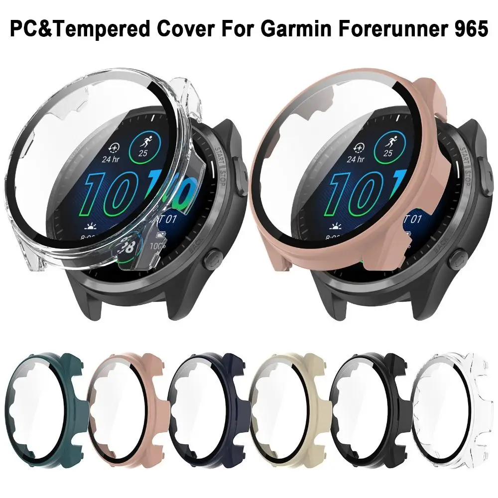 Casing pelindung penuh Keras pelindung layar anti gores sarung PC untuk Garmin Forerunner 965