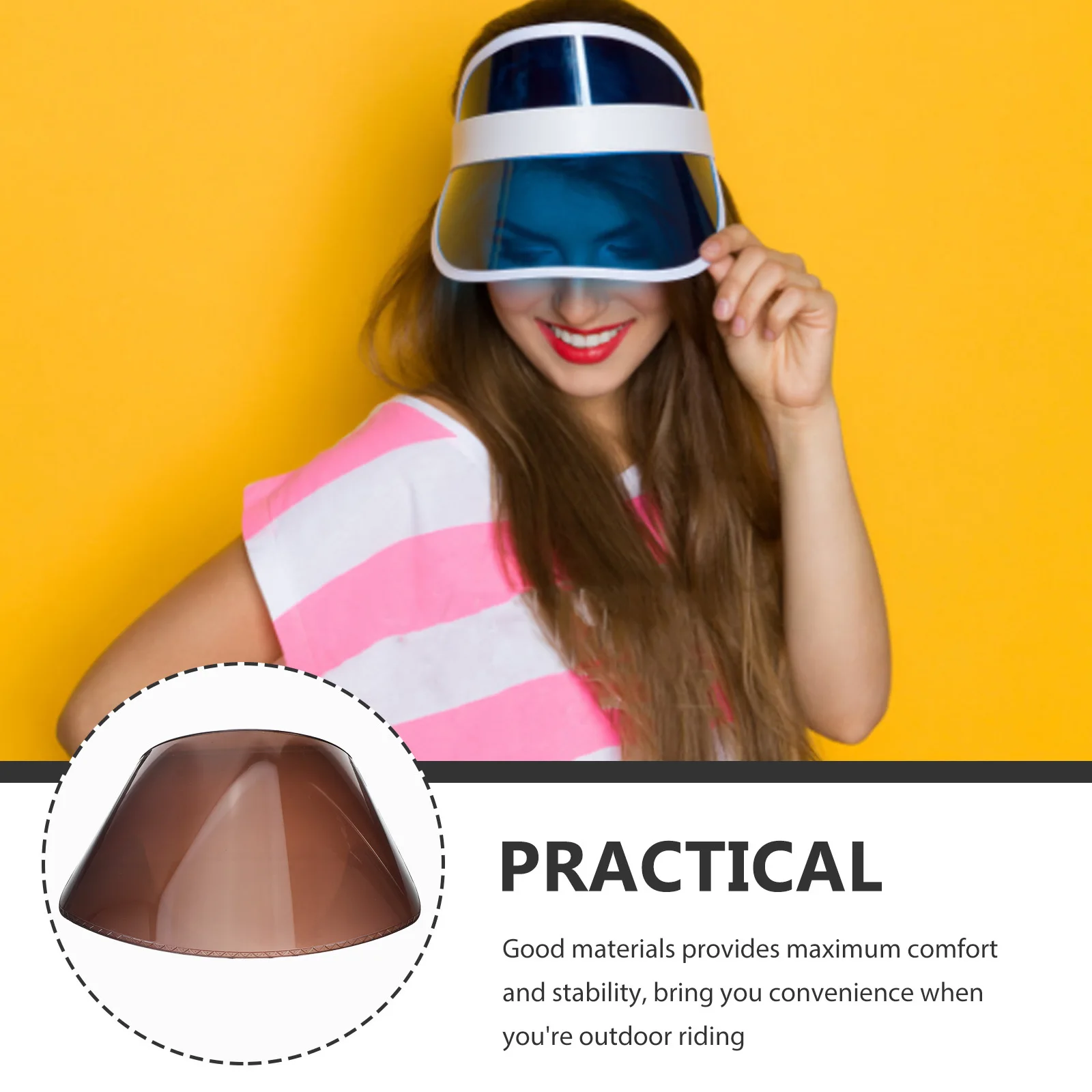 

Reliable Hat Brim Sunshade Visor Insert All Match Color Easy Install Remove Lightweight Long Term Use Sun Hat Brim