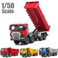Heavy Dumper Lorry Truck 1/50 Diecast Metal Toy Engineering Car For Children Vehicle Model Miniature Collection Gift For Boys