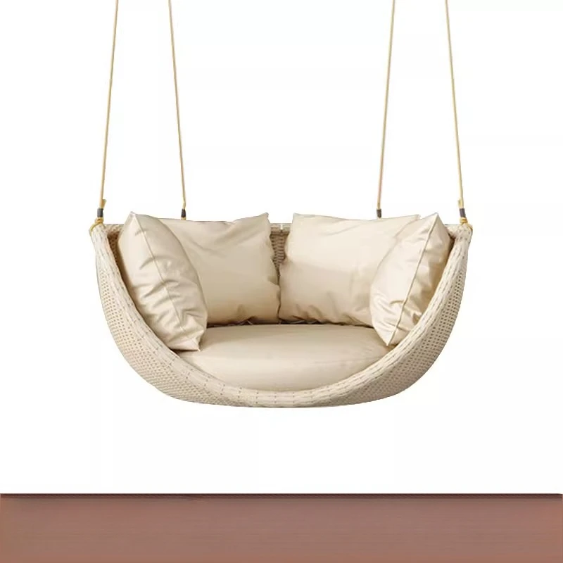 

Уличные качели, подвесная корзина, подвесное кресло для внутреннего балкона, повседневное сиденье из ротанга, терраса, кресло из ротанга, одиночное кресло-качалка в скандинавском стиле