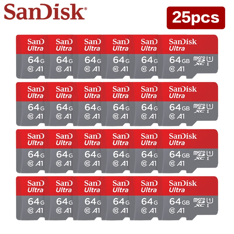 Original SanDisk Ultra Micro SD Card Class 10 Memory Card SDXC 64G TF Card MicroSDHC 32G Wholesale 25pcs Micro SD Card For Phone