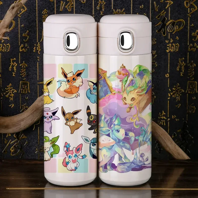 Nuova bottiglia d\'acqua Pokemon Pikachu tazza termica in acciaio inossidabile tazza d\'acqua per cartoni animati tazza portatile Anti-caduta per