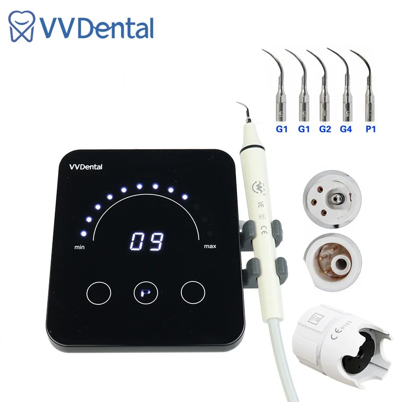 Teeth Cleaning Dental Scaler Ultrasonic Machine Unit with Handpiece Tips For EMS Scaling Periodontics Endodontics Oral Cleaning