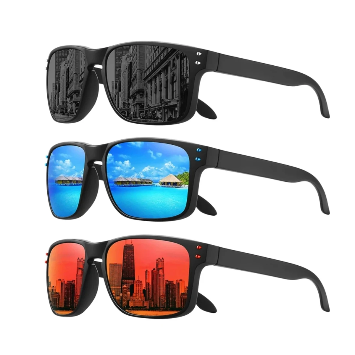 Polarized Sunglasses for Men Women Designer Driving Night Vision Sun Glasses Male Fishing UV400 TR Polarized Sunglasses