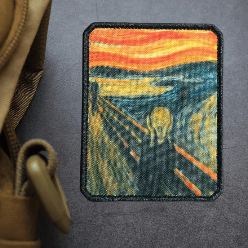 Edward Monk The Scream – Parche táctico adhesivo MOLLE para mochila - imagen 5