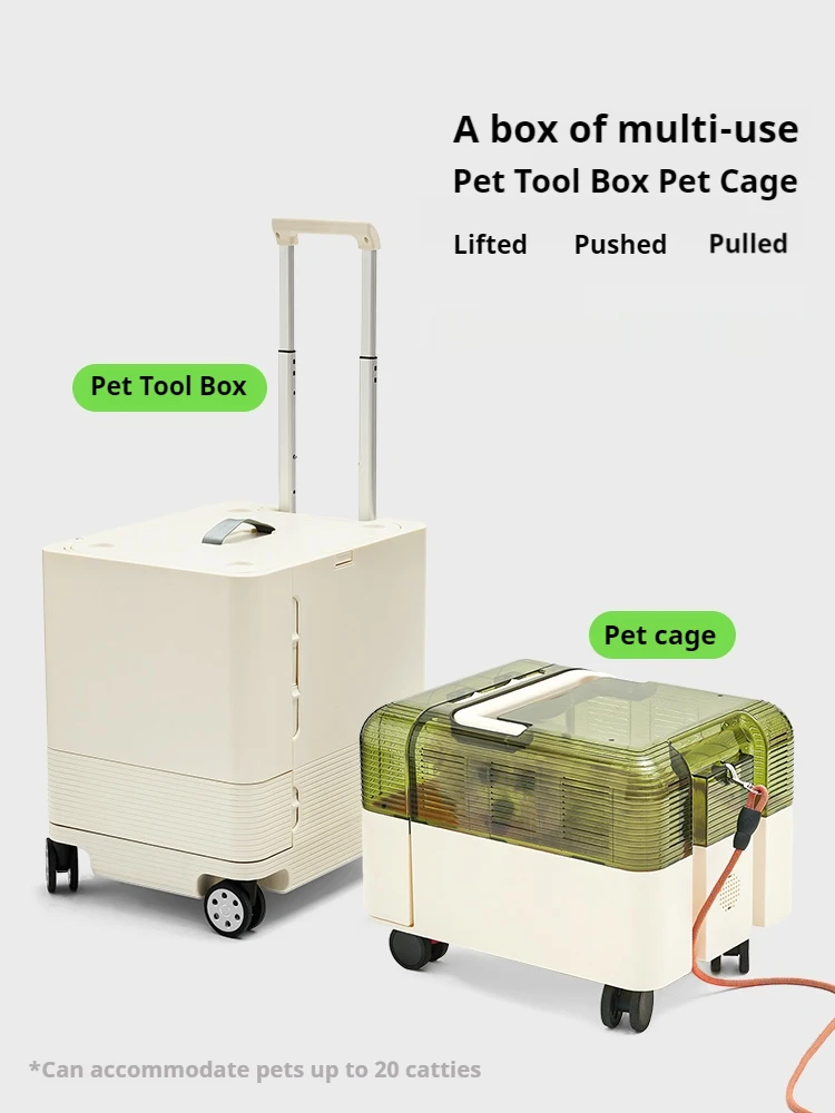 Pet luggage Travel trolley suitcase for cats Large capacity car suitcase for small dogs