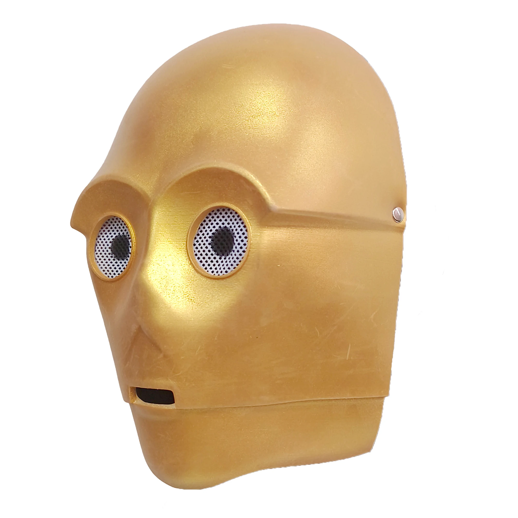 C3PO Robot Mask Helmet Latex Full Head Halloween Cosplay Costume Accessories