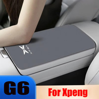 For XPeng G6 2023 2024 Leather Soft Case Car Center Console Arm Rest Lid Auto Central Armrest Box Pad Cover Accessories