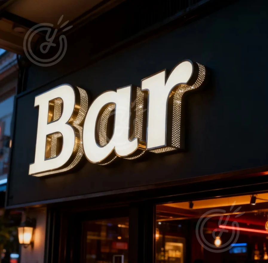 شعار Led رسائل مضيئة كبيرة علامات معدنية ضوء إلكتروني تسجيل مخصص الأعمال الإعلان النيون العلامة التجارية الزخرفية مضيئة 3D