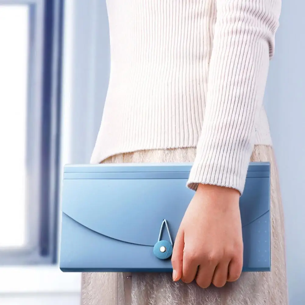 Bolsa de almacenamiento impermeable, organizador de recibos, carpeta de archivos expansible con gran capacidad para cupones de negocios, recibos en efectivo