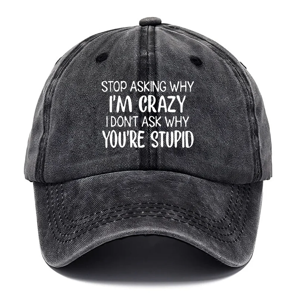 1 I'Crazy Hat, Men's Casual Hat, Men's Outdoor Casual Hat, Trucker Hat, Breathable Hat, Available in Various Colors, Suitable for Outdoor Activities and Parties, Perfect Gift for Yourself, All-Season Style