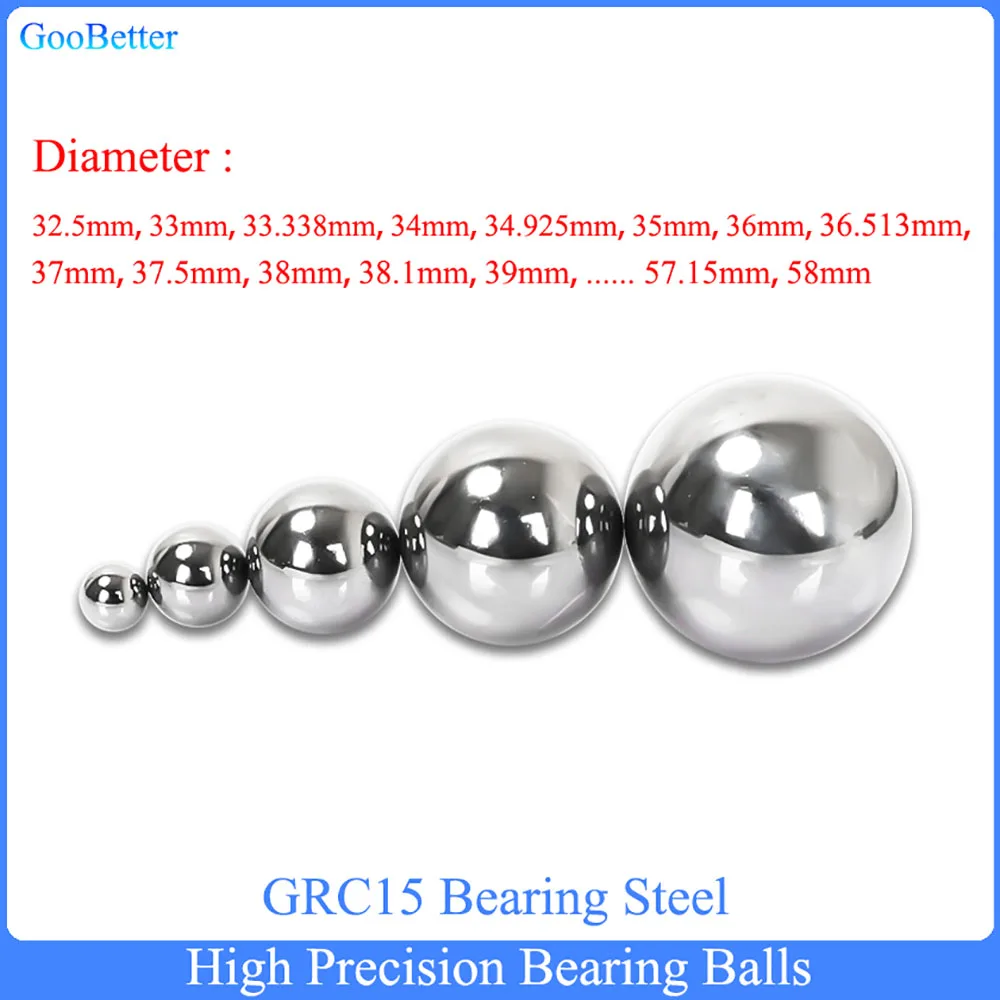 

1/2/5/10Pcs GRC15 Bearing Steel Ball Diameter 32.5mm-59mm High Precision Bearing Balls Small Smooth Solid Balls