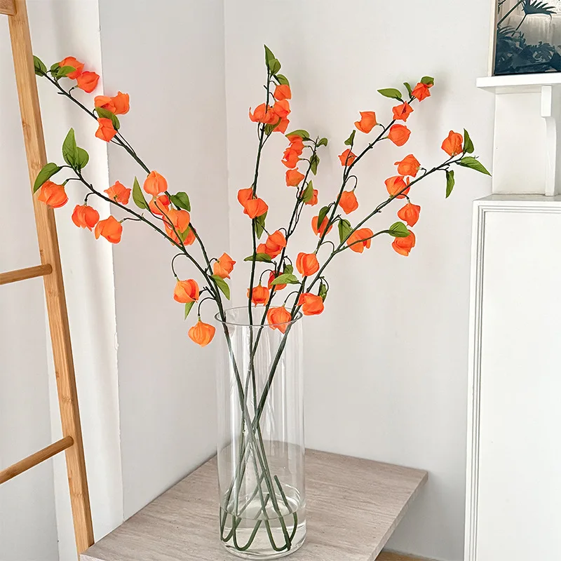 95cm Artificial Physalis Lantern Fruit Branch for Home Decor and Decorative Floral Arrangements view 3