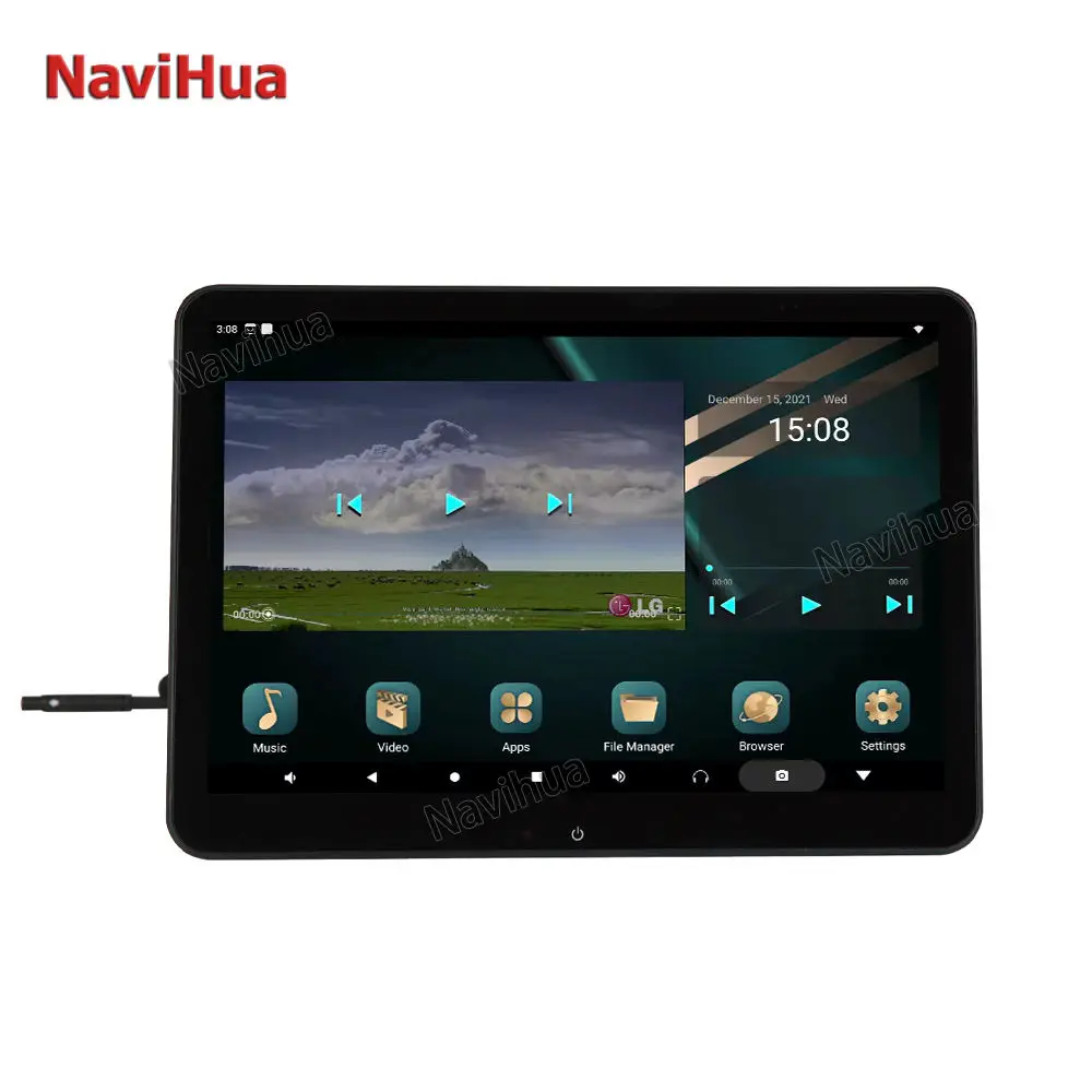 NaviHua 10.5 Inch IPS Touch Screen Universal Android Car Headrest Monitor Rear Seat Entertainment Multimedia WIFI New Arrival