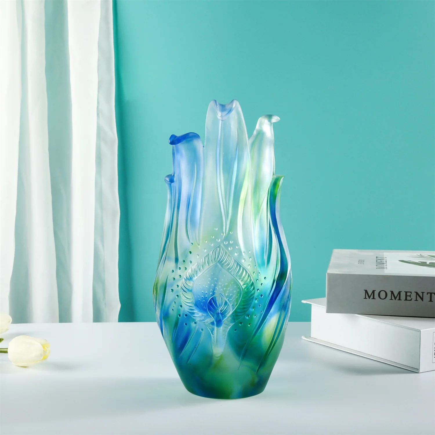 %W# Colorful Creative Modern Flower Vase Design Wedding Home Decor Glass Crystal Vase