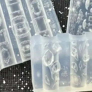 

DIY украшения для дизайна ногтей цветок шелковая лента бабочка 3D силиконовая форма для ногтей прозрачный рельефный шаблон для ногтей инструмент для дизайна маникюра