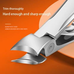 New Large Opening Nail Clippers Single Large Diagonal Nail Scissors Stainless Steel Powder Nail Groove Nail Trimmer