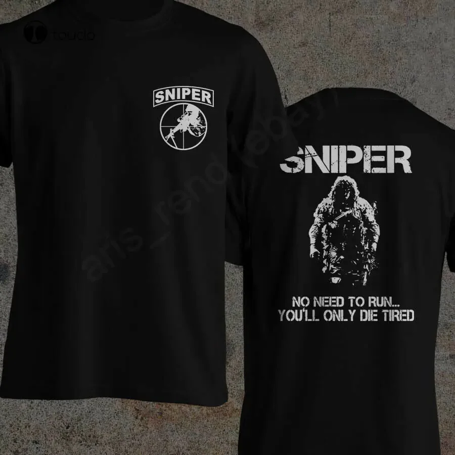 

Sniper No Need To Run Usmc Army Marine Corps Elite Double Printing Men T-Shirt Unisex Custom Aldult Teen Unisex Cotton