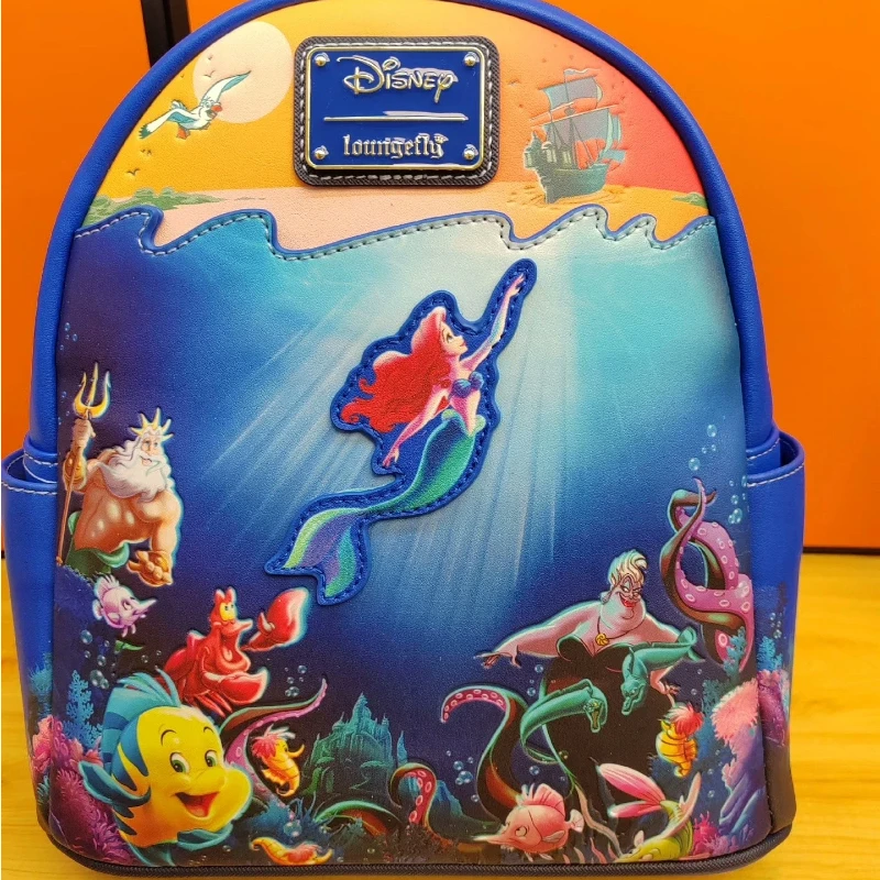 

New Disney Loungefly The Little Mermaid Ariel Underwater Scene Design Backpack Fashion Gift For Disney Fans & Daily Use