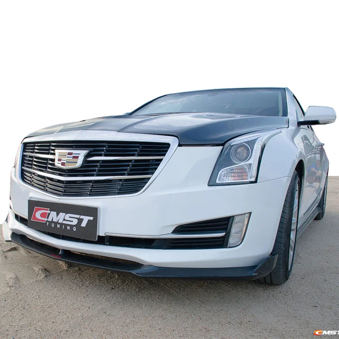 High quality Carbon fiber body kit for cadillac ATSL front spoiler rear diffuser and bonnet for cadillac ATSL  facelift