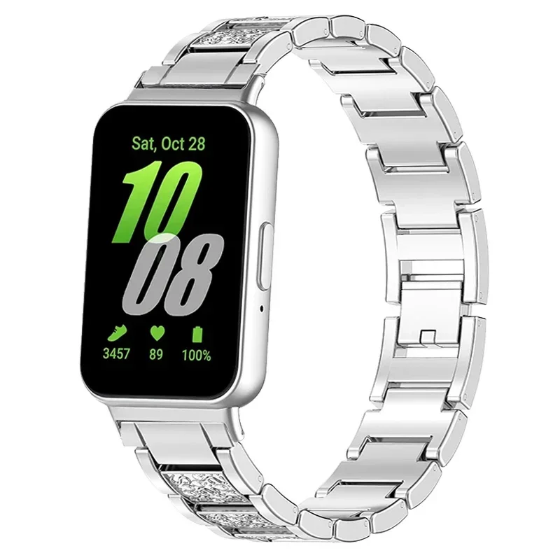 Bracciale in metallo per Samsung Galaxy Fit 3 cinturino con diamanti per Samsung Galaxy Fit3 cinturino Correas reloj per Galaxy Fit 3 cinturino