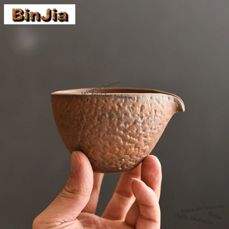 180ml Old Rock Clay Stone Pattern Tea Pitcher Tea Divider Fair Cup Cha Hai Dispenser Justice Cup Fair Mug Tableware Supplies