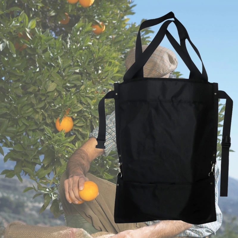 Heavy Duty Fruit Picking Bag Adjustable Harvest Garden Apron Storage for Harvesting Vegetables and Big Fruits