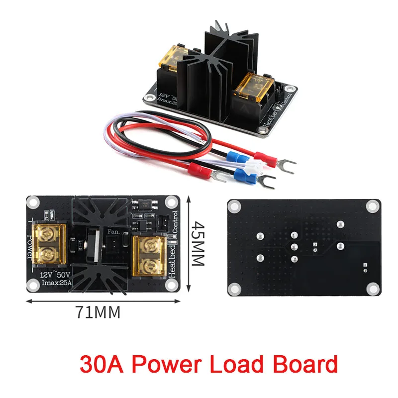 3D Printer Hot Bed Power Expansion Board Heating Controller MOSFET High Current Load Module 25A 30A 12or24V for 3D Printer Parts
