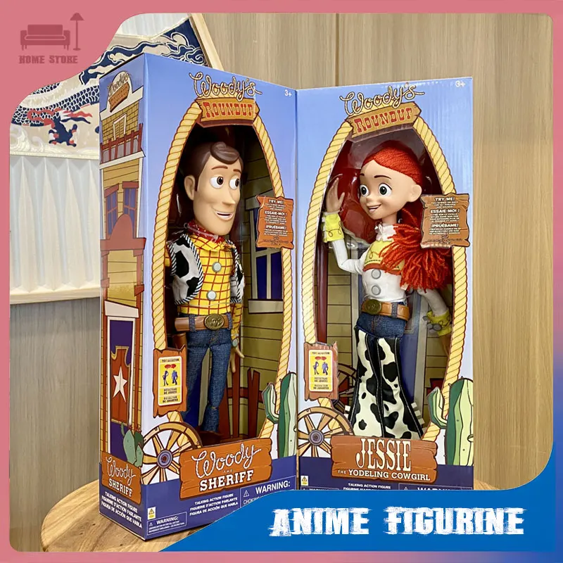 Anime Figurine Toy Story Action Figure Woody Jessie Buzz Lightyear Model Statue Desktop Decoration Ornament Collection Toy Gifts