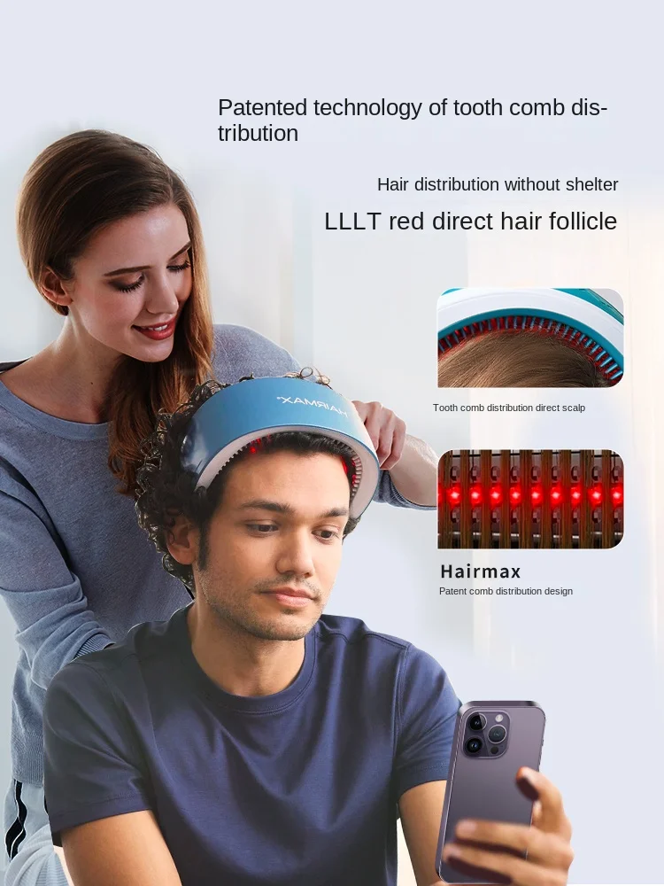 Red Light Therapy Generator for Preventing Hair-loss, Increasing Hairs Density, Helmet, Hair-comb, Scalp Care Equipment