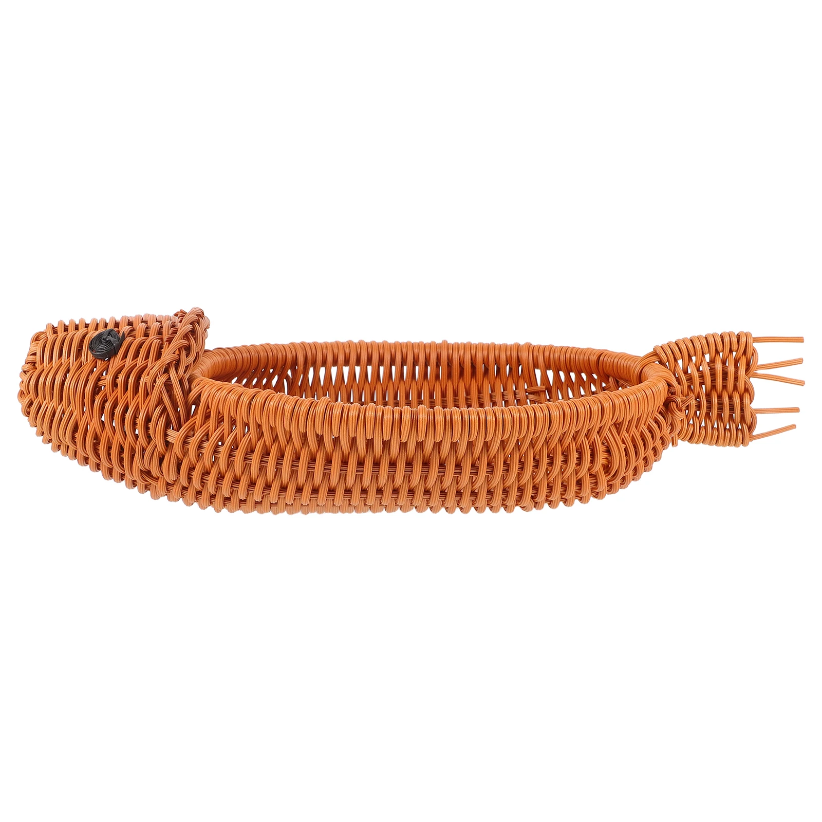 

Fruit Basket Rattan Small Candy Storage Light Decorative Basket Brown Traditional Chinese Kitchen Dining Accessories