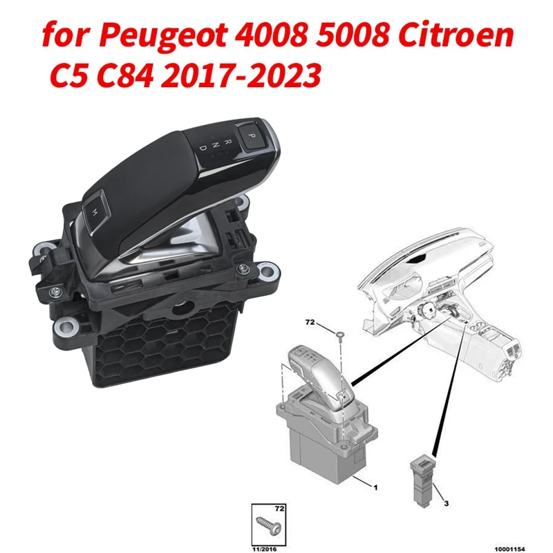 Super Sale Electronic Gear Shift Lever Assembly 1631888580 for Peugeot 4008 5008 Citroen C5 C84 2017-2023 YL003436DX Gear Sele