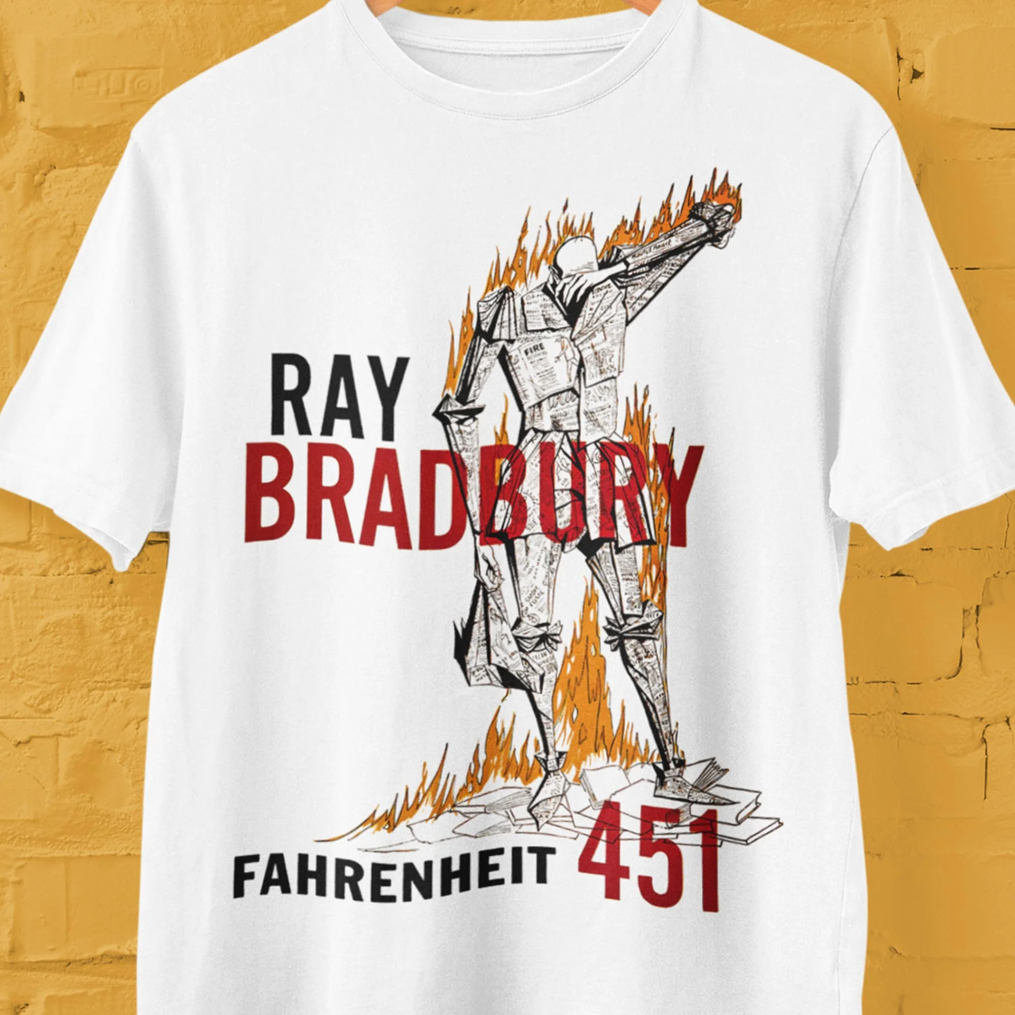 Fahrenheit 451 T Shirt Ray Bradbury Dystopian Book Lovers Comfort Colors Garment Dyed