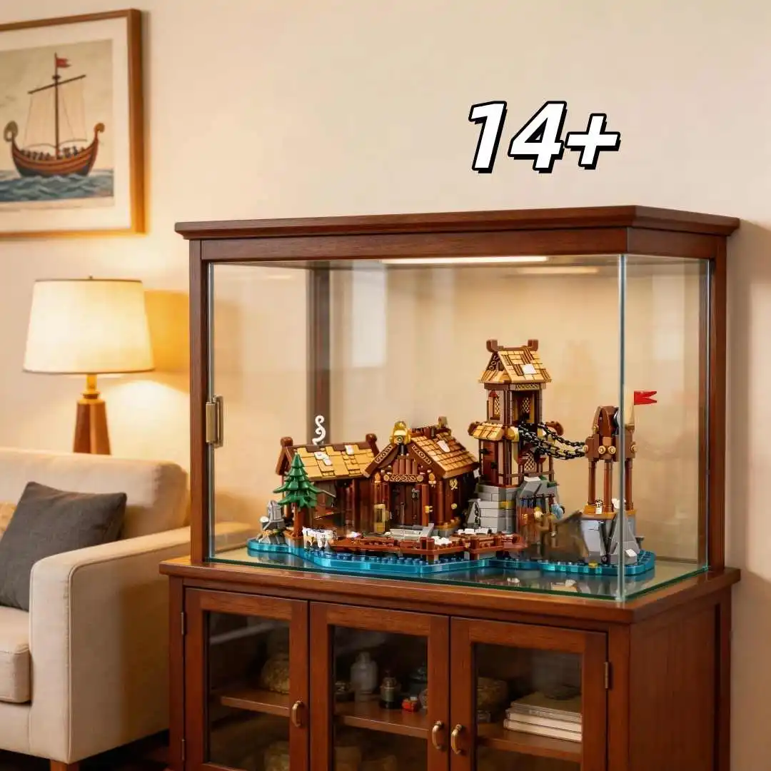 

MOC2103PCS Medieval Architectural Street View building block model puzzle assembly desktop decoration Christmas gift