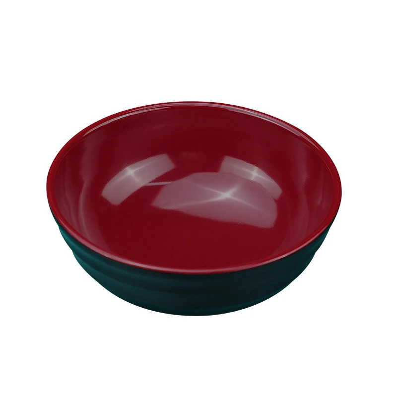 Black-Red Melamine Ramen Bowl Imitation Porcelain Fruit Salad Fast Food Tableware Frosted Noodles Rice Bowls Kitchen Accessories