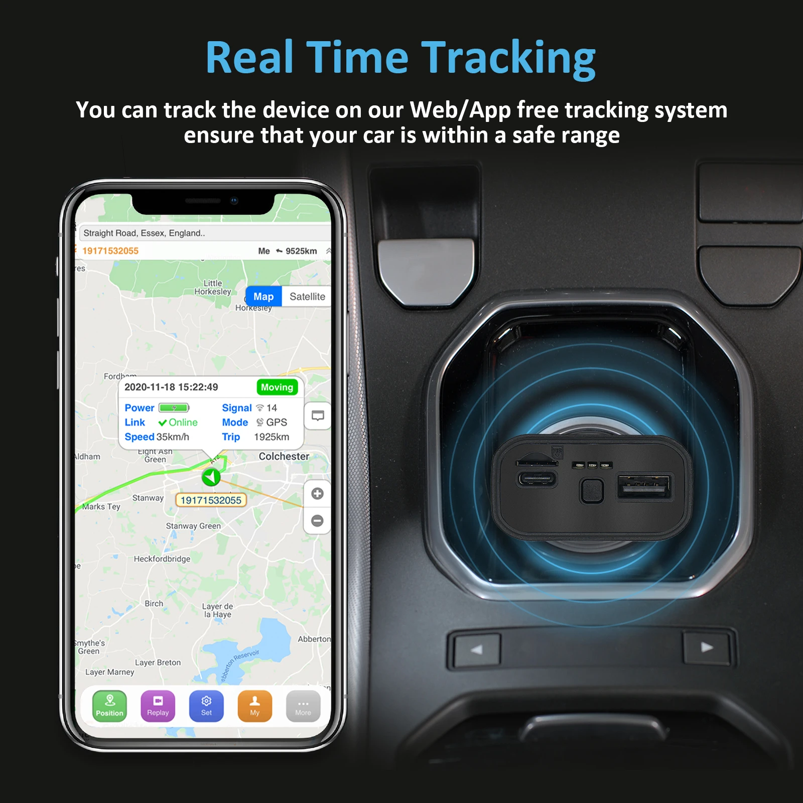 No installation required Easy HideGsm Gprs Car Charger Gps Trackers 2G/4G Sim Card Location(Seller not include)(2pcs per set)