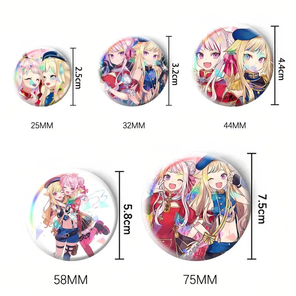HIMEHINA Tanaka Hime  Suzuki Hina  75mm 44mm 25mm Accessories Toys Badge Brooch Backpack Hat Pins