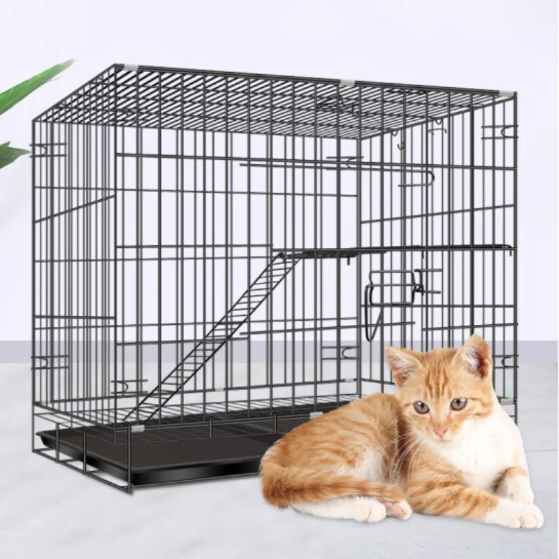 Dog cage special price household indoor folding cat cage cat villa double deck three floor pet cat cage pet supplies