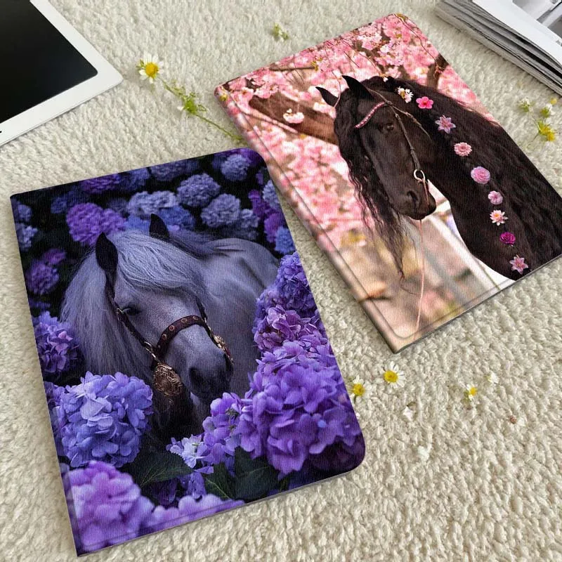 

Black Horse Cherry Blossom Tablet Case For Xiaomi Redmi Mi Pad 5 6 6s 7 SE Pro Max Ultra 12.4 12.5 14 inch