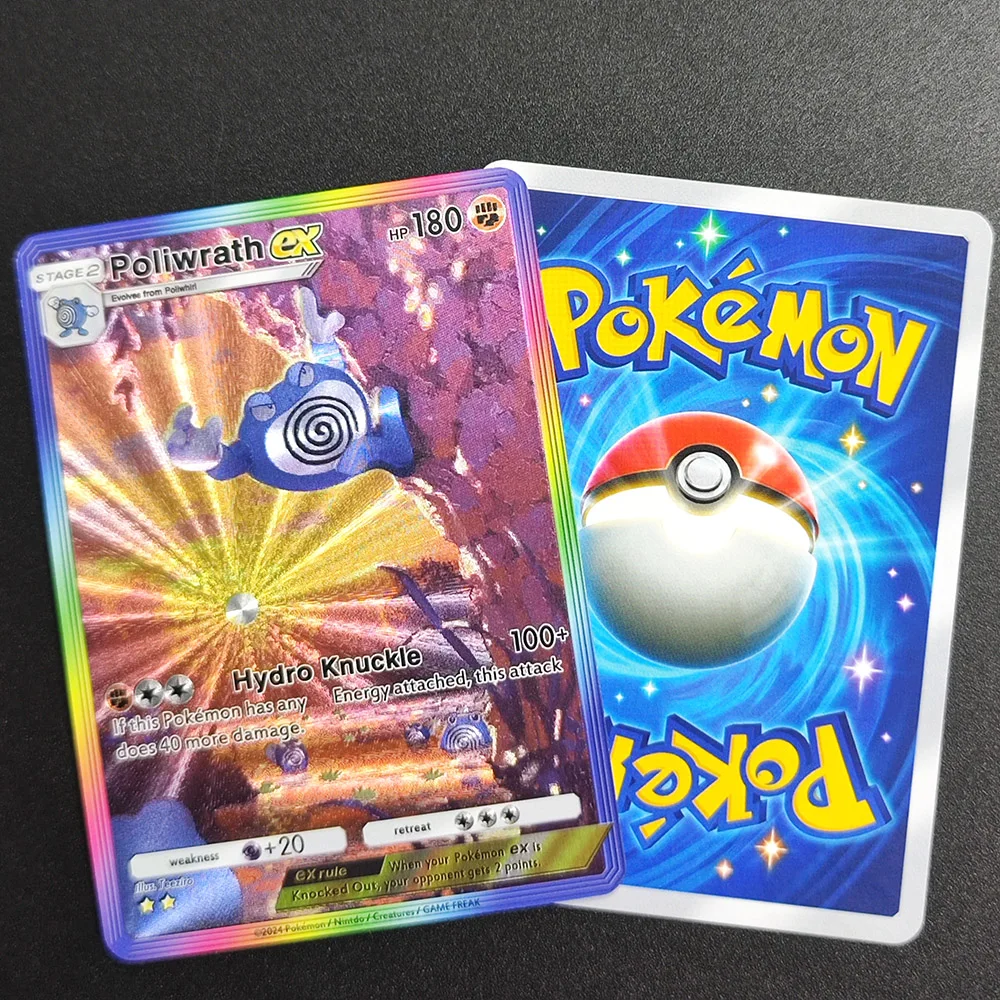 DIY Pokémon TCG Pocket Card Secluded Springs Entei Poliwrath Suicune Raikou Jumpluff EX 2-Sterne APP-Spielkarte