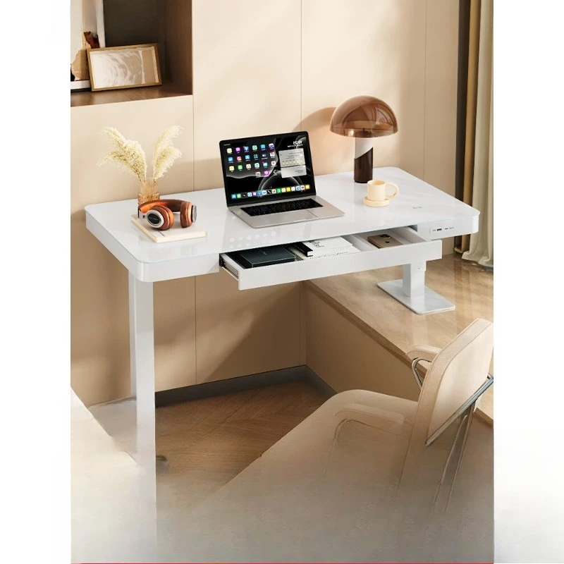 

Small apartment bay window desk custom short leg bedroom computer desk with drawers window sill glass study table