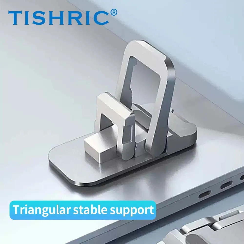 TISHRIC Ultra-thin Laptop Stand Adjustable Folding Mini Laptop Legs For Macbook Huawei Samsung Xiaomi Dell ASUS Notebook Holder